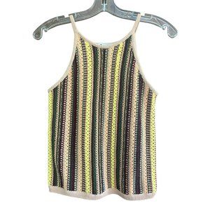 Madewell Crochet Janson Sweater Halter Tank Top 100% Cotton Size XS Summer 2021